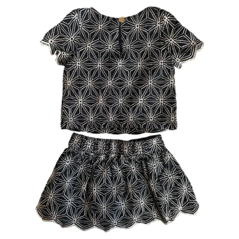 Genuine Kids From OshKosh Embroidered Skirt & Top Set Size 18 Months